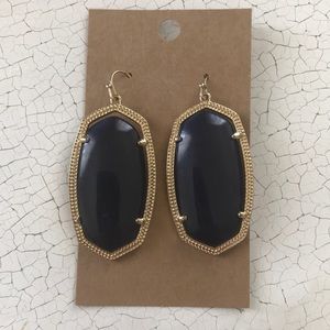 Navy Oblong Statement Earrings (Kendra Scott Dupe)
